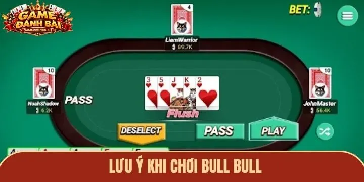 Lưu ý khi chơi Bull Bull