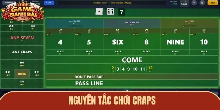 Nguyên tắc chơi cơ bản của Craps