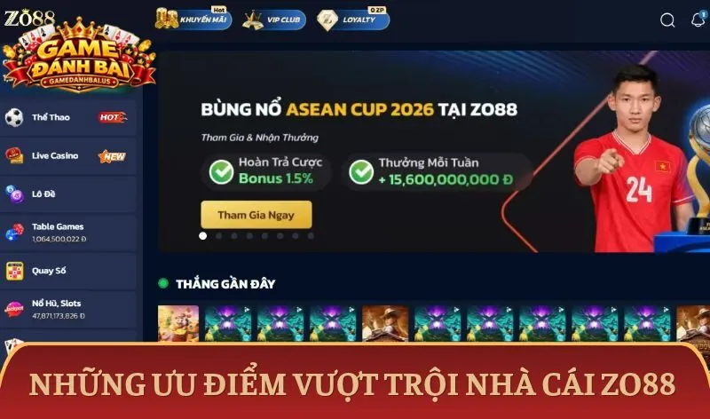 Những ưu điểm vượt trội của nhà cái Zo88