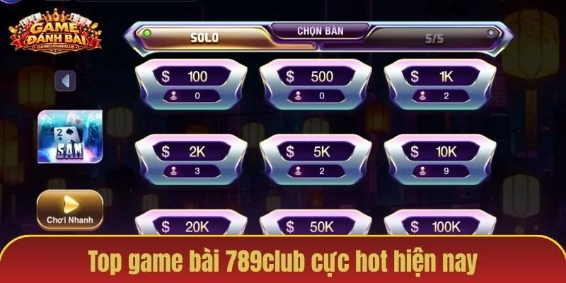 Top game bài 789club cực hot hiện nay